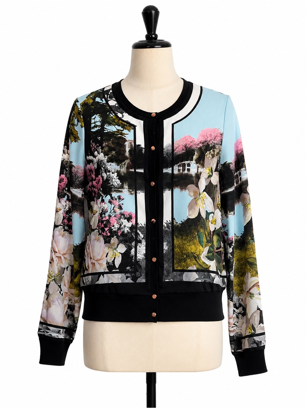 Ted Baker London Lizyaa Windermere Print Cardigan